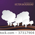 graphic design. forest paper style, 37317904
