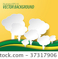 graphic design. forest paper style, 37317906