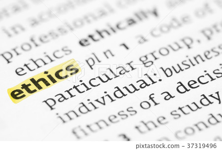 The word ethics highlighted in a dictionary The word ethics highlighted in a dictionary 37319496
