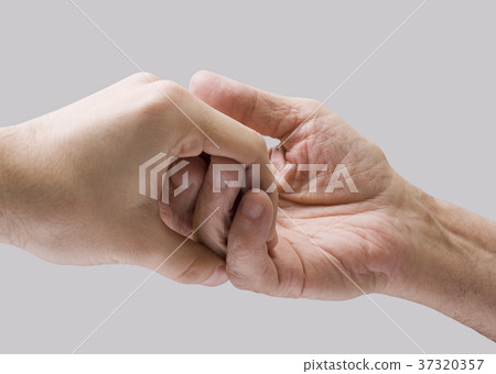 Young hand give help to old hand Young hand give help to old hand 37320357