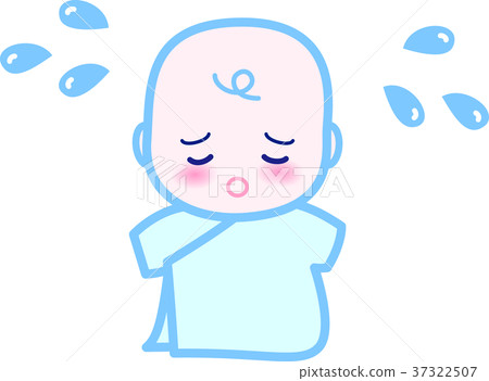 Baby cry cute blue 0 years old child 37322507