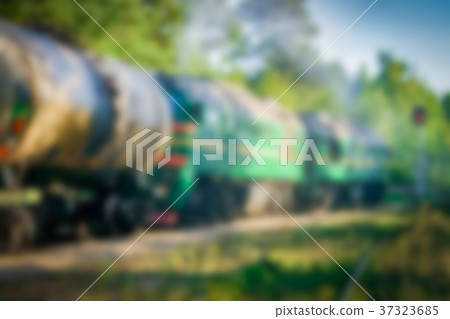 Cargo train - blurred image Cargo train - blurred image 37323685