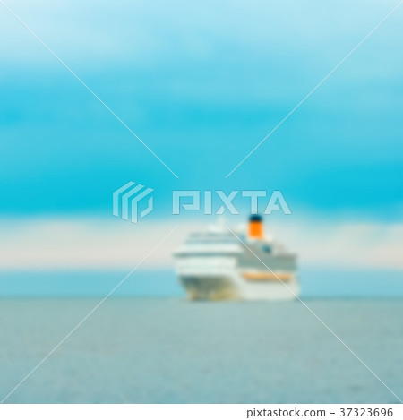 White cruise liner - blurred image White cruise liner - blurred image 37323696