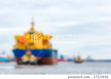 Cargo ship - blurred image Cargo ship - blurred image 37323698