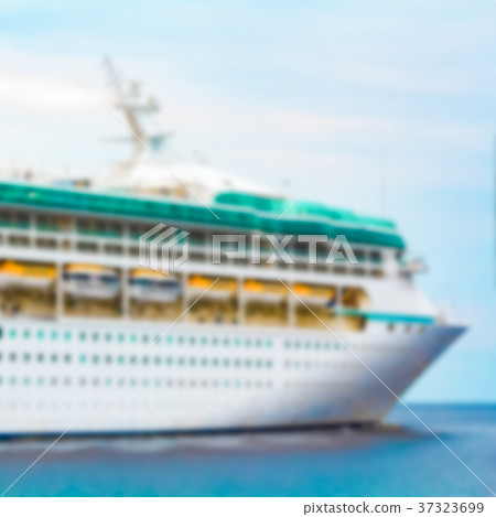 White cruise liner - blurred image White cruise liner - blurred image 37323699