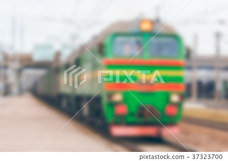 Cargo train - blurred image Cargo train - blurred image 37323700