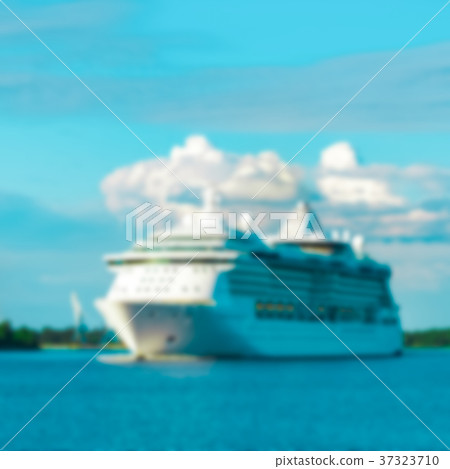 White cruise liner - blurred image White cruise liner - blurred image 37323710