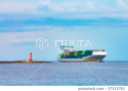 Cargo ship - blurred image Cargo ship - blurred image 37323761