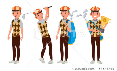 Professional Golf Player Vector. Playing Golfer Professional Golf Player Vector. Playing Golfer 37325255