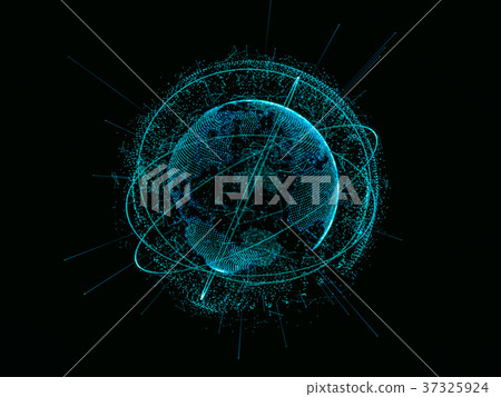 Abstract technology concept. Digital world 37325924