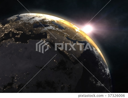 Wonderful sunrise over the Earth - Europe 37326006