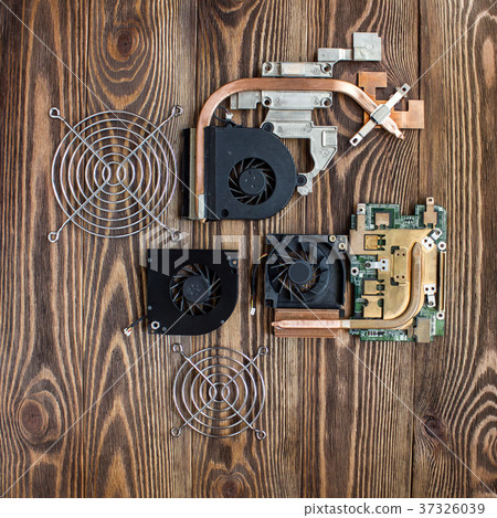 electronic board with computer cooling fans  37326039
