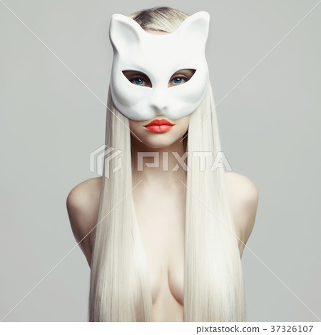 Sexy blonde in cat mask Sexy blonde in cat mask 37326107