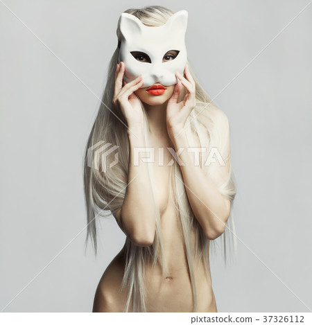Sexy blonde in cat mask Sexy blonde in cat mask 37326112