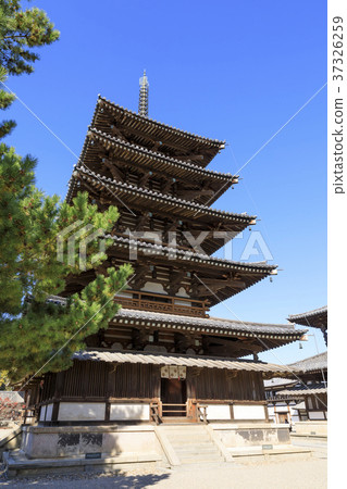 奈良縣，法隆寺，五重塔 37326259