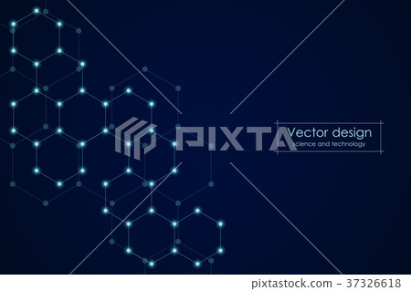 Abstract hexagonal background. Medical, scientific Abstract hexagonal background. Medical, scientific 37326618