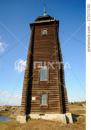 Wooden watchtower, 19th century. N.Sinyachikha 37327330