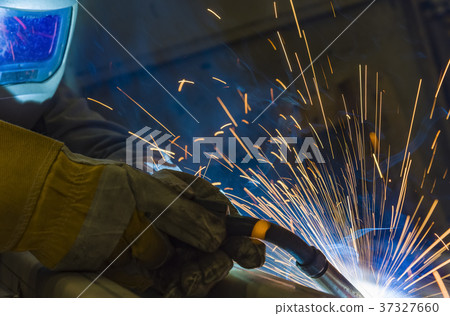 Industrial steel welder in factory technical, 37327660
