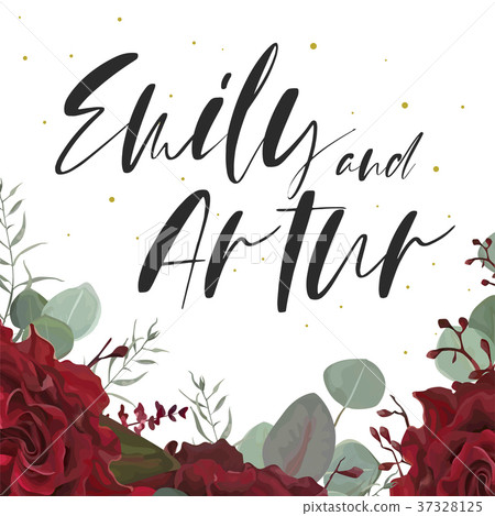 Wedding elegant invite save the date floral card Wedding elegant invite save the date floral card 37328125