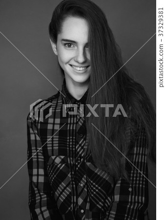 Model portrait with young beautiful fashion model Model portrait with young beautiful fashion model 37329381