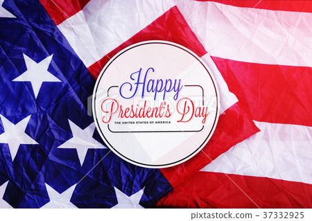 Happy President's Day Typography on USA Flag Happy President's Day Typography on USA Flag 37332925