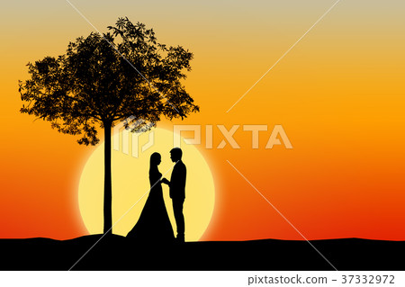 Silhouette of couple 37332972