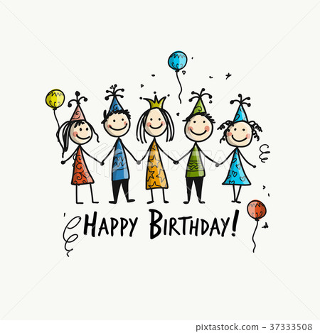 Birthday party, postcard for your design Birthday party, postcard for your design 37333508