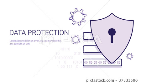 Data Protection Security Online Business Concept - Stock Illustration ...