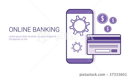 Online Banking Mobile Payment Business Concept - Stock Illustration ...