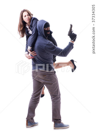Businesswoman is kidnapped by the gunman 37334305