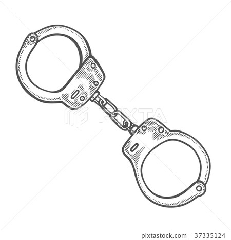 Handcuffs Engraving vintage 37335124