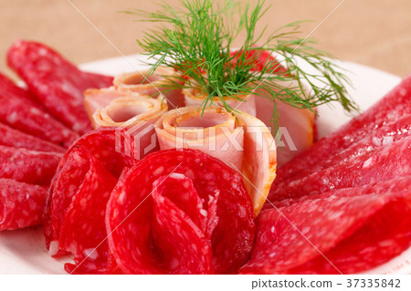 Salami and bacon Salami and bacon 37335842