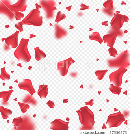 插圖素材: flying rose petals background.