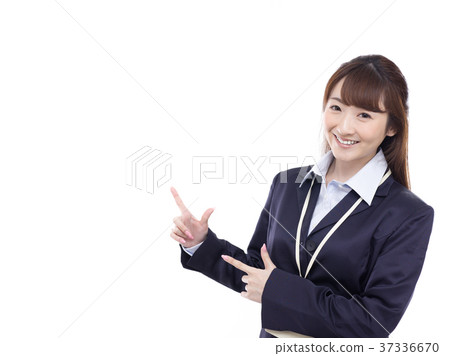 Young office lady pointing Young office lady pointing 37336670