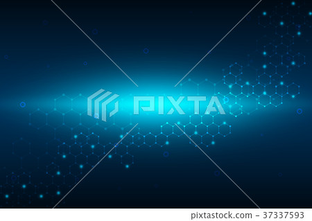 Abstract hexagonal background. Medical, scientific 37337593