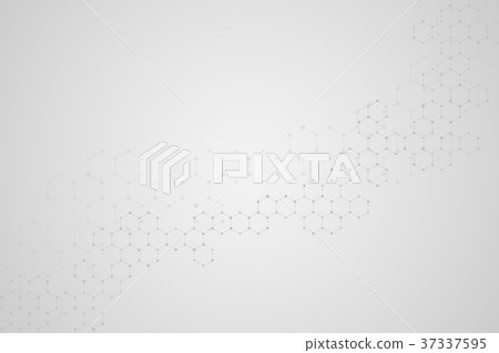 Abstract hexagonal background. Medical, scientific 37337595