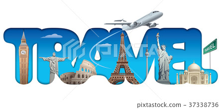 cruise and travel text sign 37338736