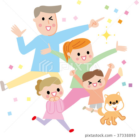 與四口之家的愉快的例證 37338893
