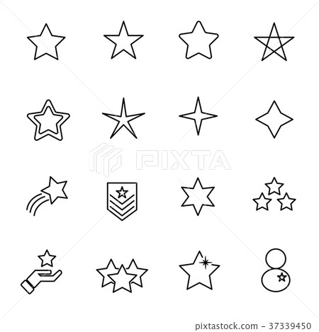 Star icon set vector. Sign and Symbol concept 37339450