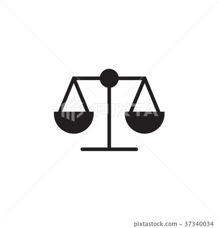 Law scale icon Vector illustration, EPS10. 37340034