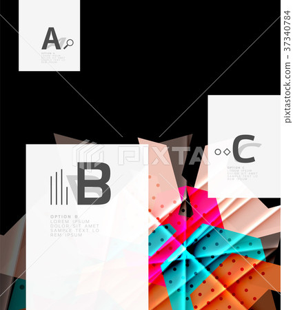 Color triangles background design 37340784