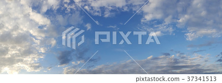 Panoramic sky with cloud on a sunny day. Panoramic sky with cloud on a sunny day. 37341513