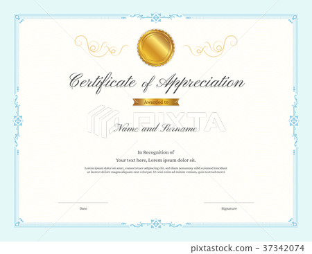 Certificate template Diploma design for completion 37342074