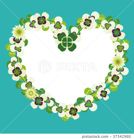 Clover Heart Frame _ Blue Clover Heart Frame _ Blue 37342980
