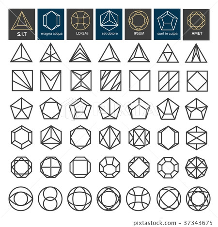 Linear geometric shapes Linear geometric shapes 37343675