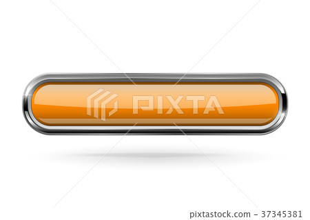Orange long rectangle button with bold chrome 37345381