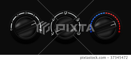 Car switches. Air conditioning system control - Stock Illustration ...