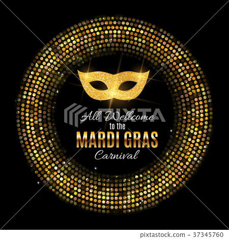Mardi Gras Party Mask Holiday Poster Background 37345760