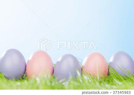 Easter eggs in grass 37345983