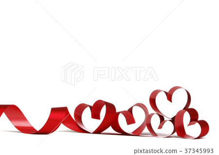 Ribbon hearts frame 37345993